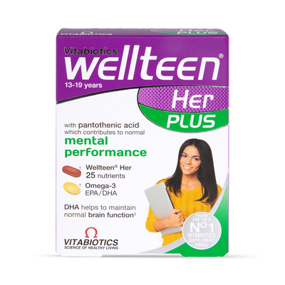 Vitabiotics Wellteen Her Plus Tenåring Multivitamin 56 Tabletter