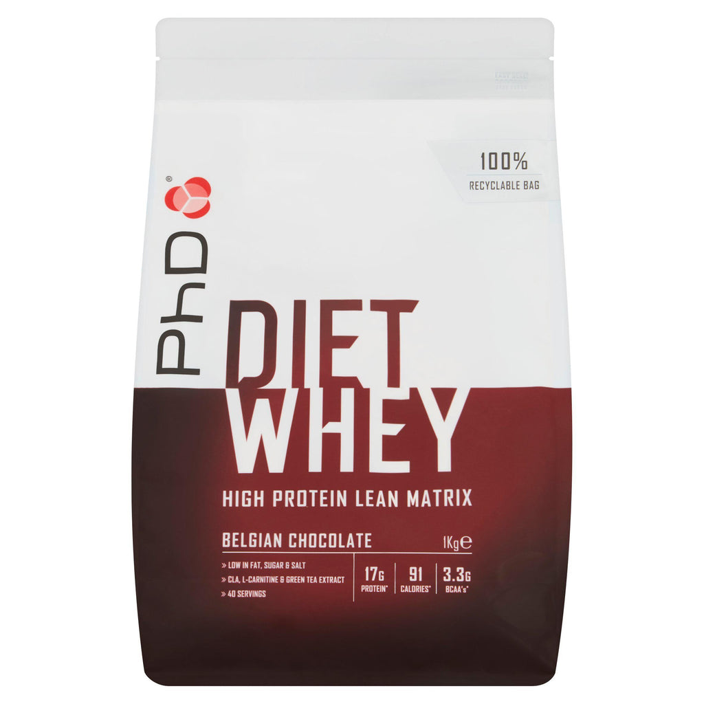 PhD Diet Whey Protein Powder Belgian Chocolate 1kg