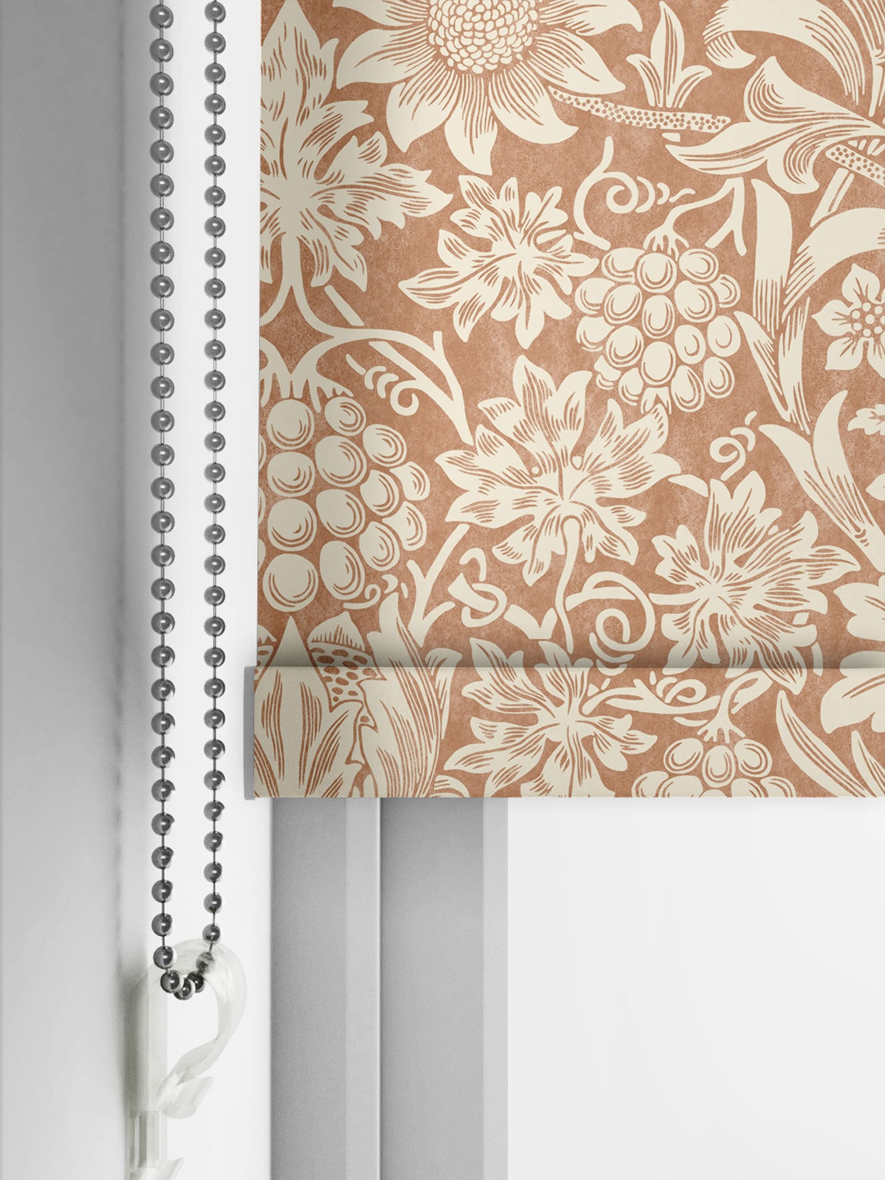 William Morris At Home Orange Sunflower made to measure roller blind - British product