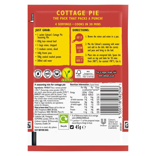 Colman's Cottage Pie Recipe Mix    45g GOODS M&S   