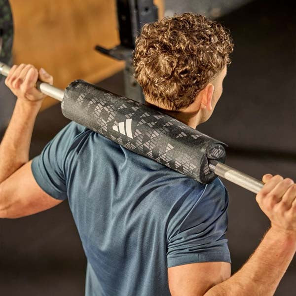 Adidas barbell pad black NBR foam silicone grip, UK version