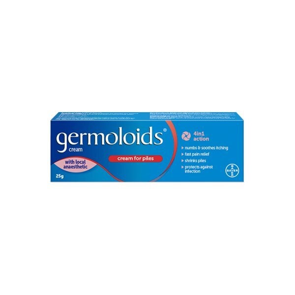 Germoloids Triple Action Haemorrhoids & Piles Cream 25g GOODS Superdrug   