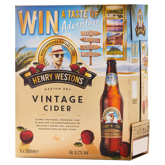 Henry Westons Medium Dry Vintage Cider 6x500ml GOODS Sainsburys   