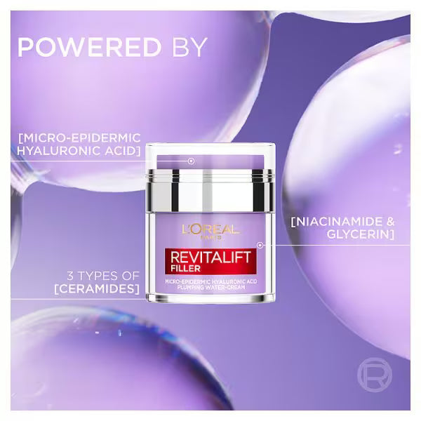 L'Oréal Paris Revitalift Water Cream Hyaluronic Acid 50ml, UK version
