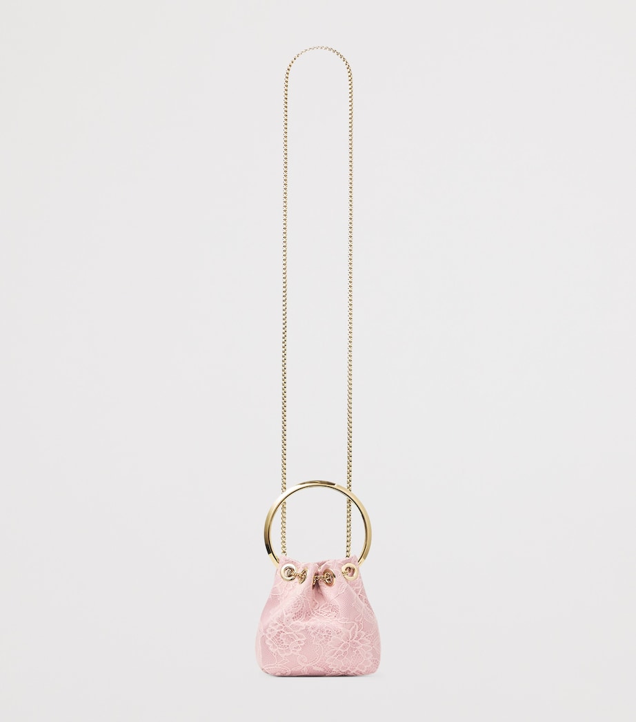 Jimmy Choo Micro Bon Bon top-handle bag in pastel lace (British brand)