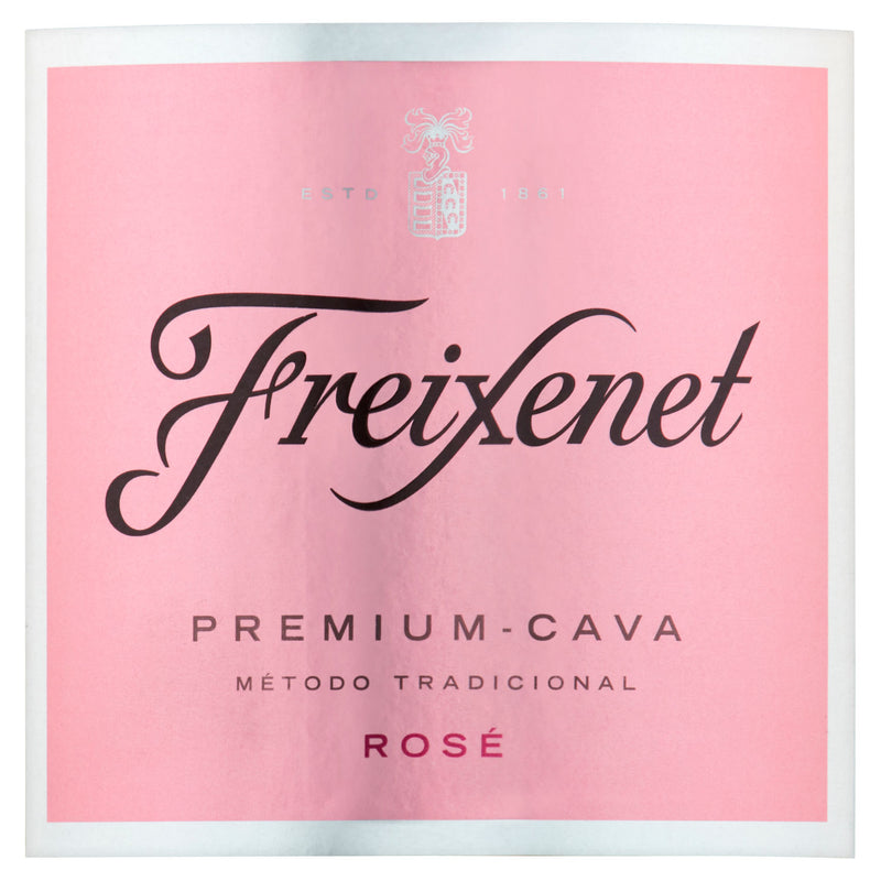 Freixenet Cava Rosé wine bottle - British product