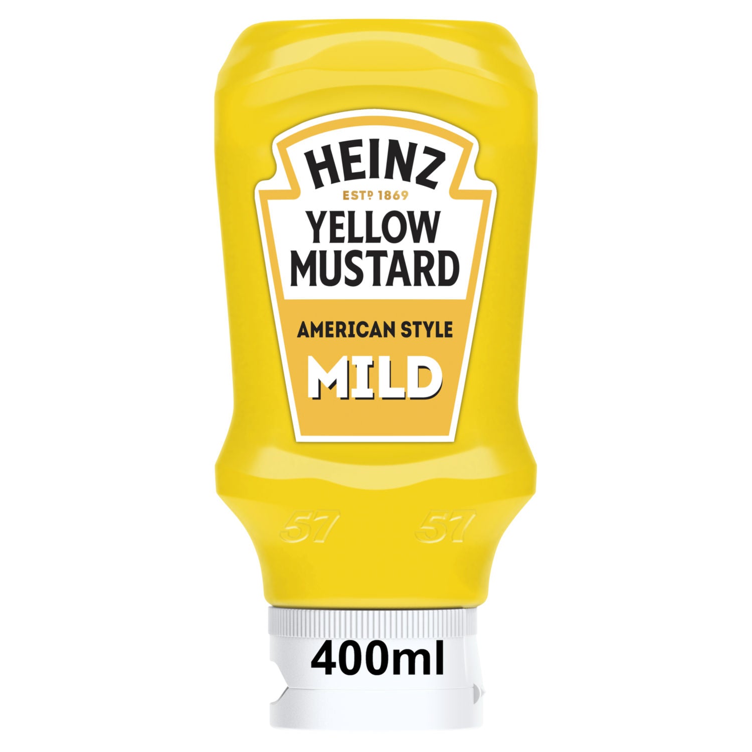 Heinz American Style Yellow Mustard 445g, imported from the UK