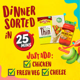 Old El Paso extra thin tortilla wraps 6 pack 192g, imported from the UK