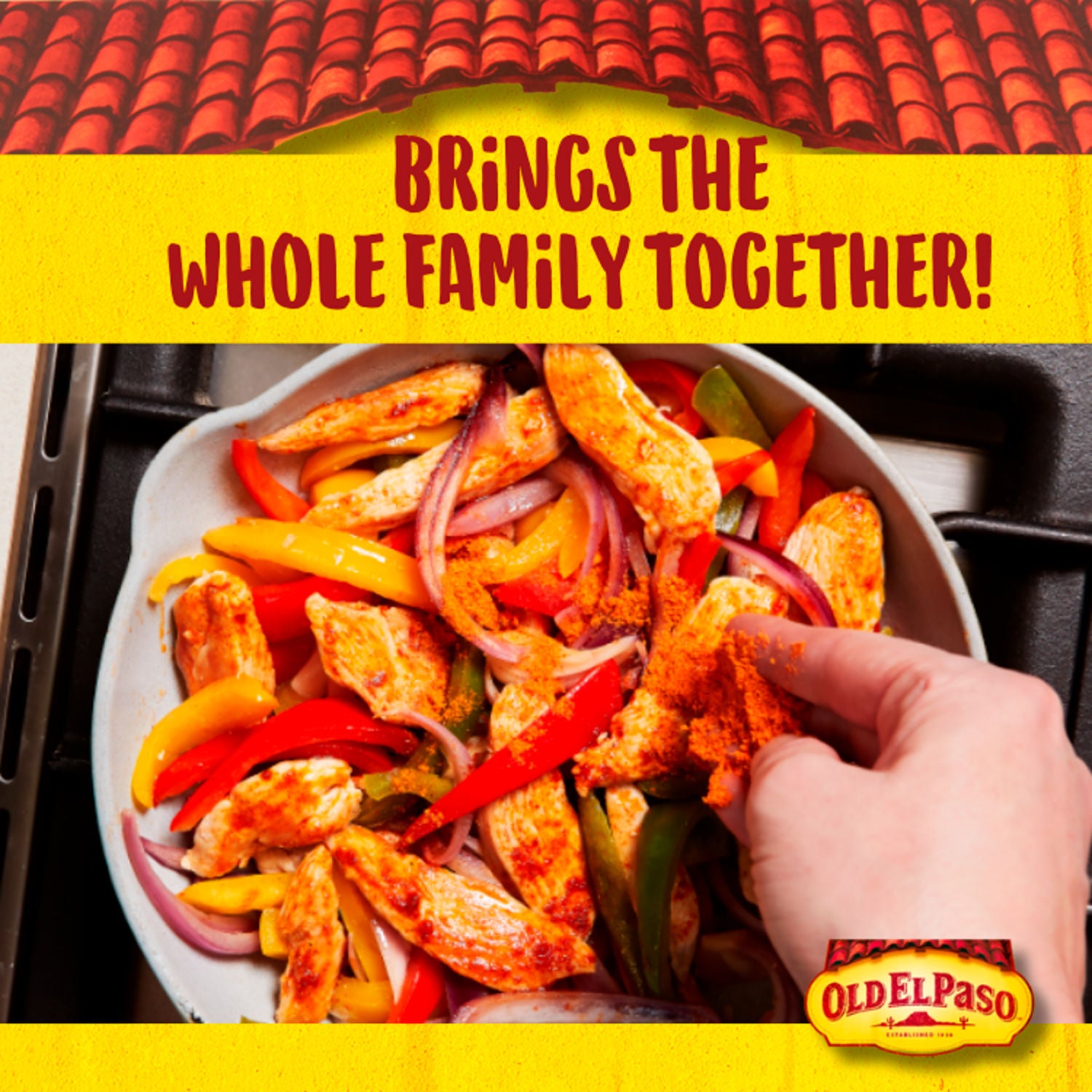 Old El Paso Smoky BBQ Fajita Seasoning 35g, imported from the UK