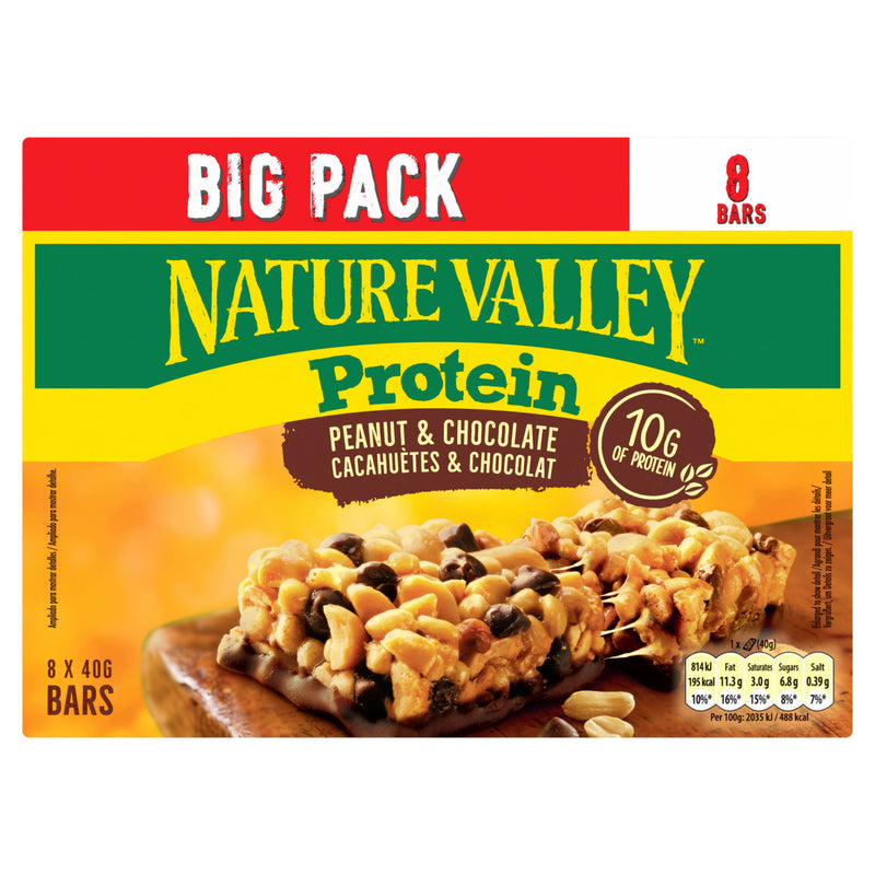 Nature Valley cereal bars peanut chocolate 8x40g pack - British product
