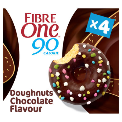 Fibre One 90 Calorie Doughnuts Chocolate Flavour 92g - British product