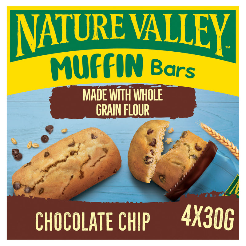 Nature Valley muffin bars chocolate chip 4x30g (British brand)