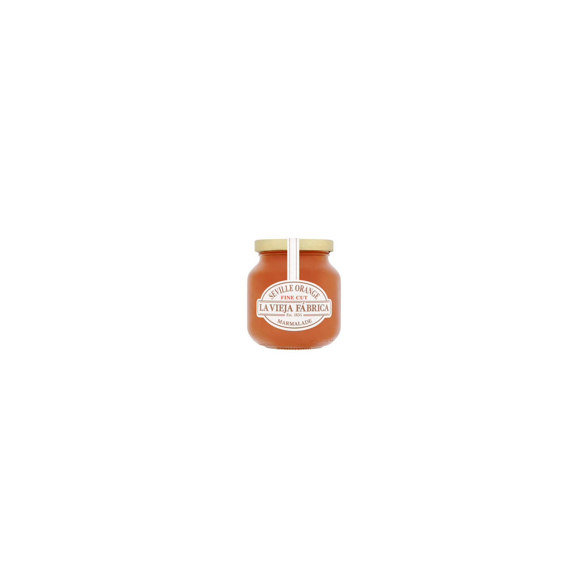 La Vieja Fábrica Seville orange fine cut marmalade 365g, UK version