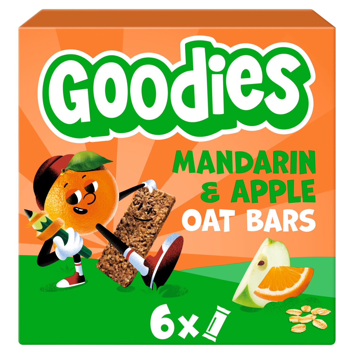 Goodies Mandarin & Apple Oaty Bars Multipack 6x23g, UK version