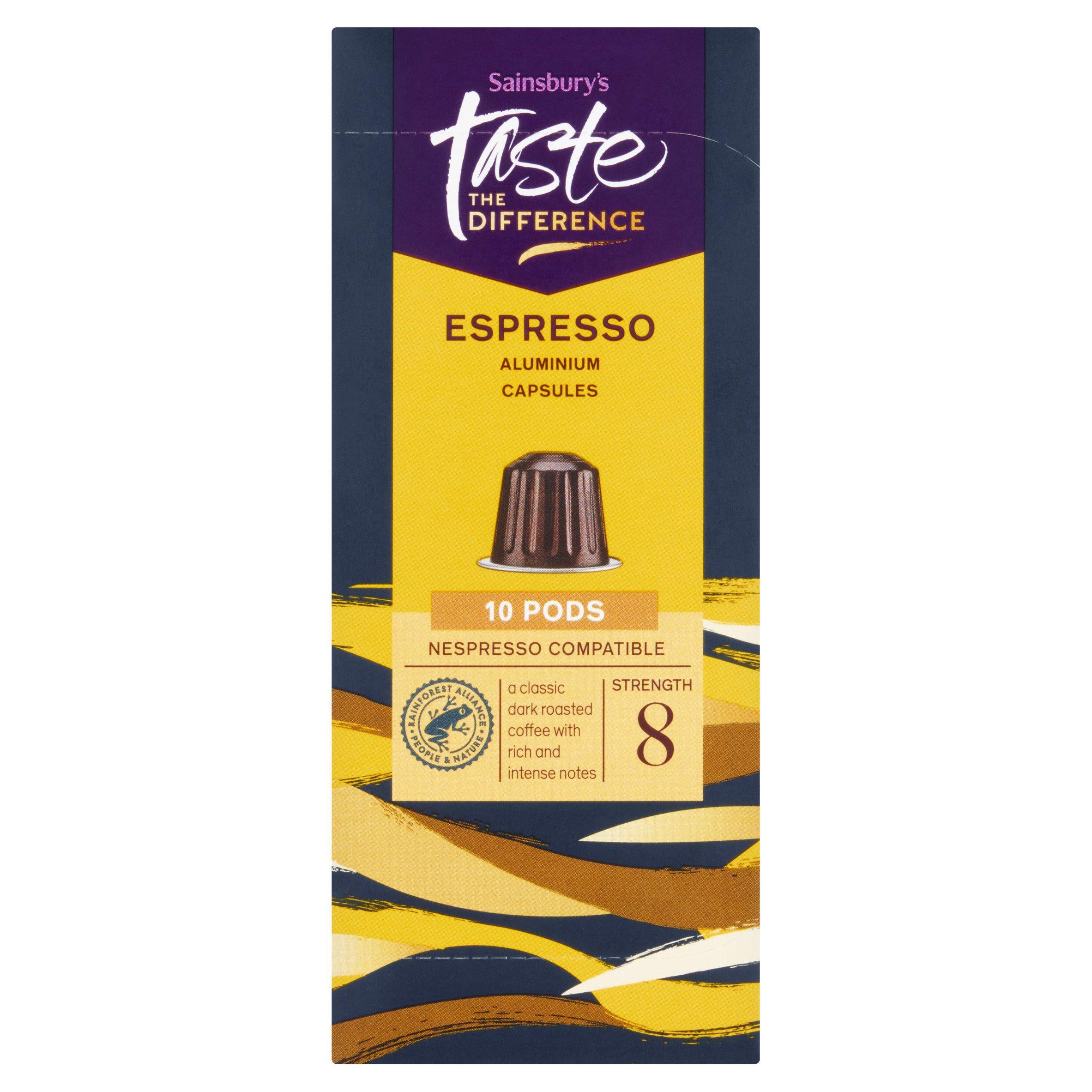 Sainsbury's Espresso Pods, Taste the Difference x10 52g GOODS Sainsburys   