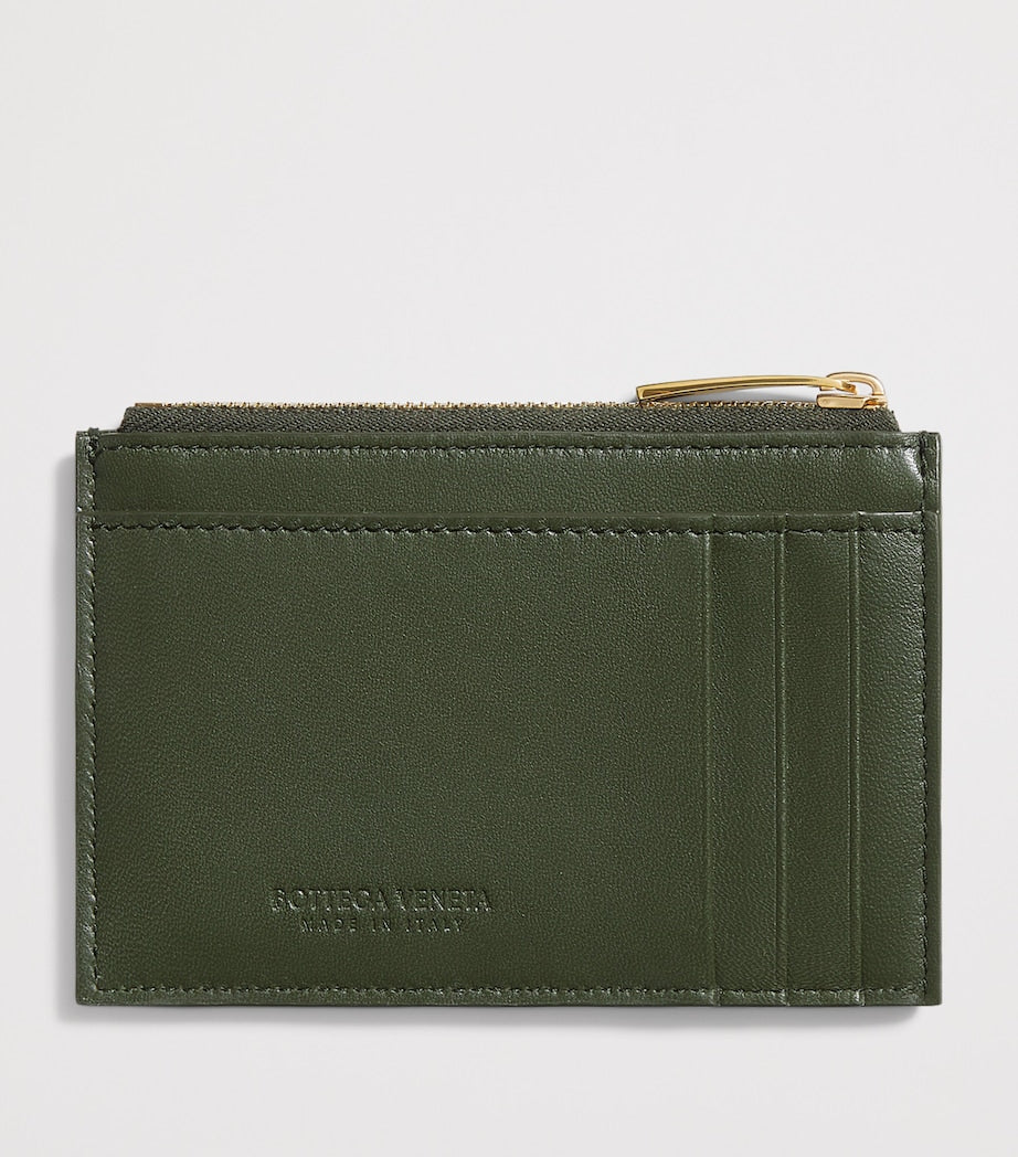 Porte-cartes zippé Intrecciato Bottega Veneta en cuir nappa, importé du Royaume-Uni