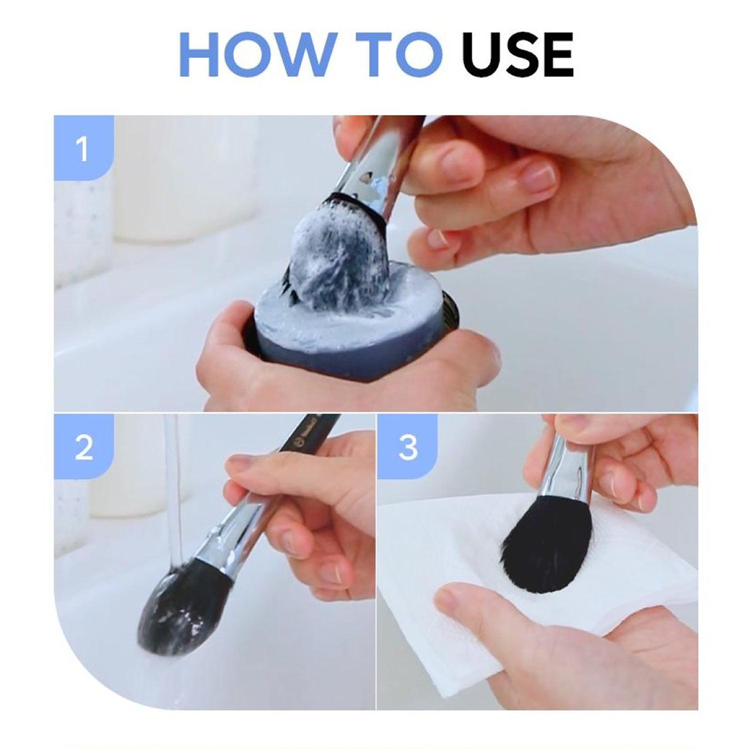 STUDIO17 brush and puff cleanser for makeup tools (British brand)