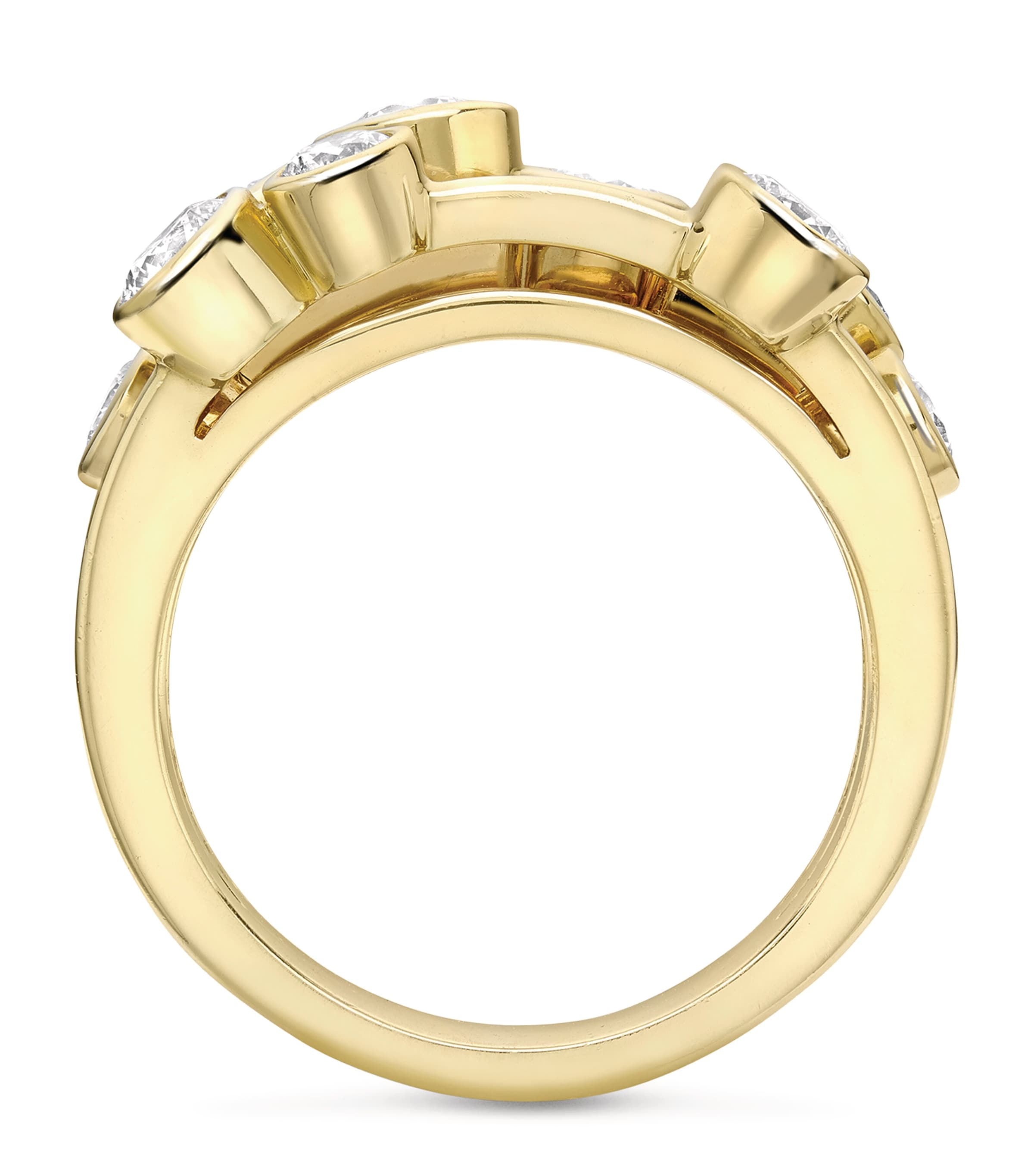 Boodles Raindance ring in yellow gold and diamonds (British brand)