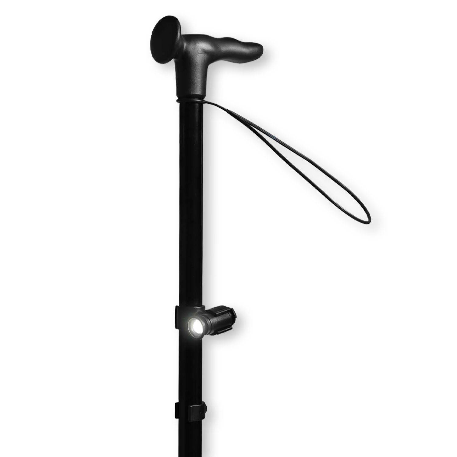 Cool Clip-On Torch LED mobility aid light for walking sticks, UK version