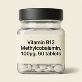 Holland & Barrett Vitamin B12 100ug 60 tablets, imported from the UK