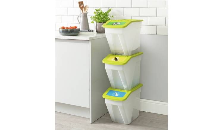 Curver 34 Litre Recycling Bins - Set of 3 GOODS Argos