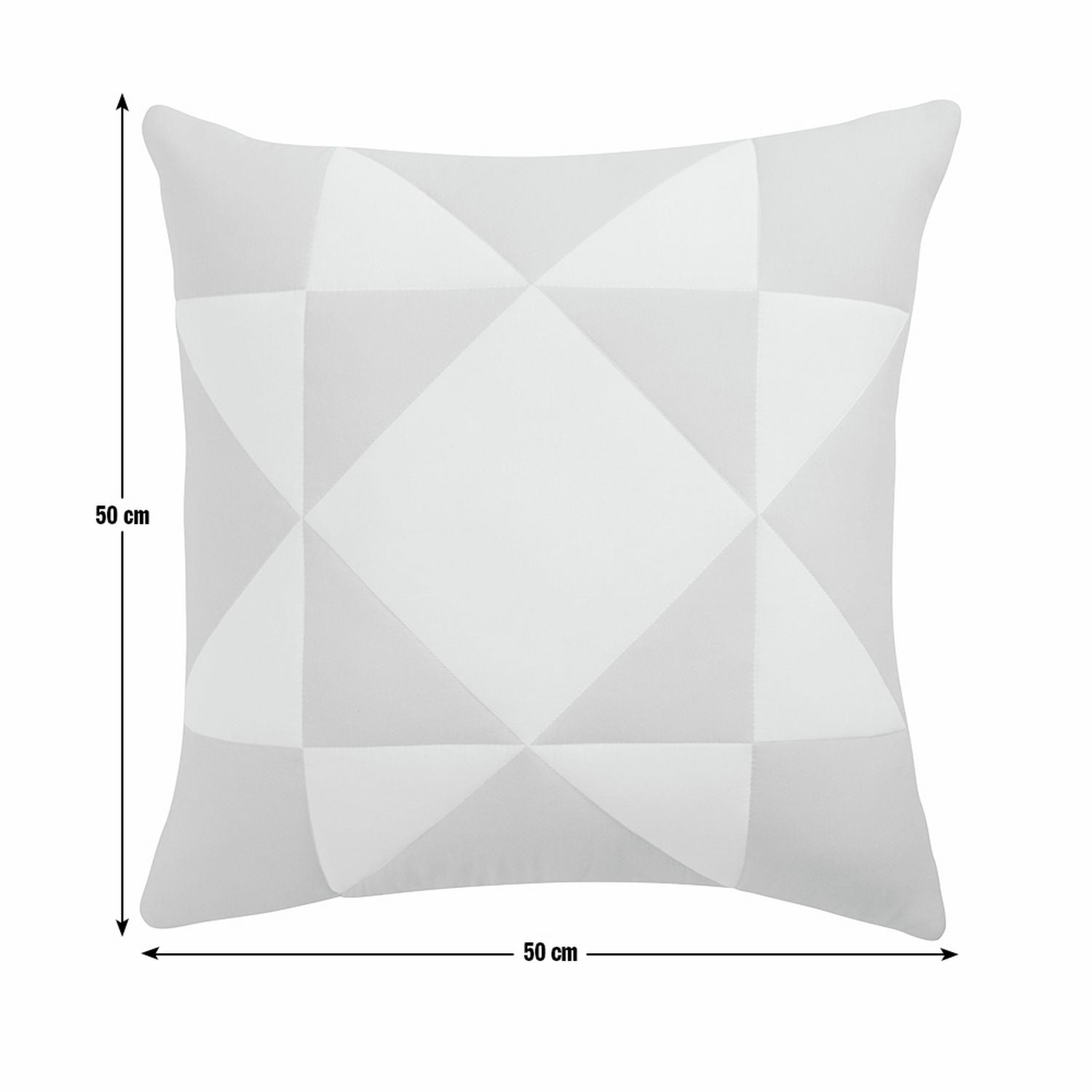 Habitat Quilted Motif Cushion Neutral - 50x50cm