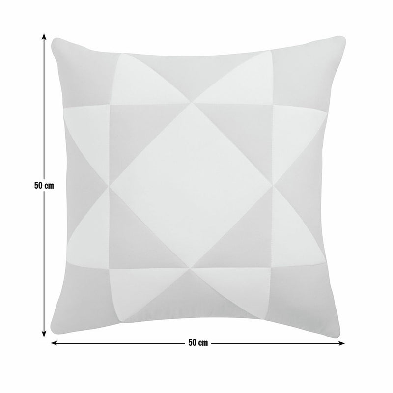 Habitat Quilted Motif Cushion Neutral - 50x50cm