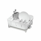 Simplehuman plastic compact dish rack white (British brand)