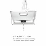 Simplehuman plastic compact dish rack white (British brand)