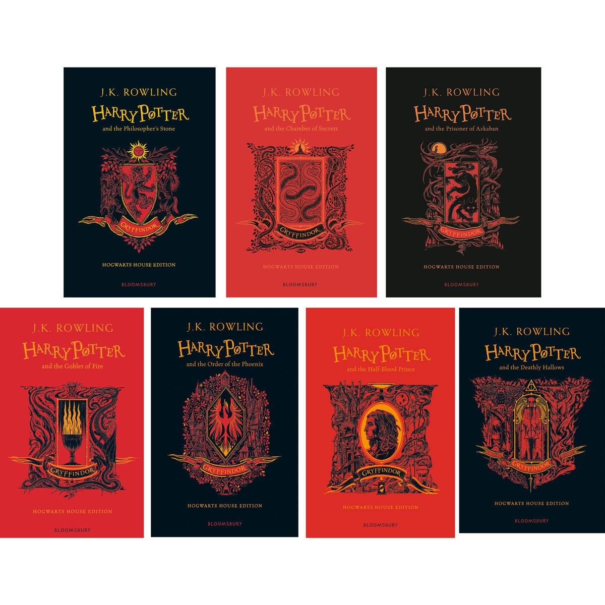 Harry Potter House Edition box set 7 novels, imported from the UK
