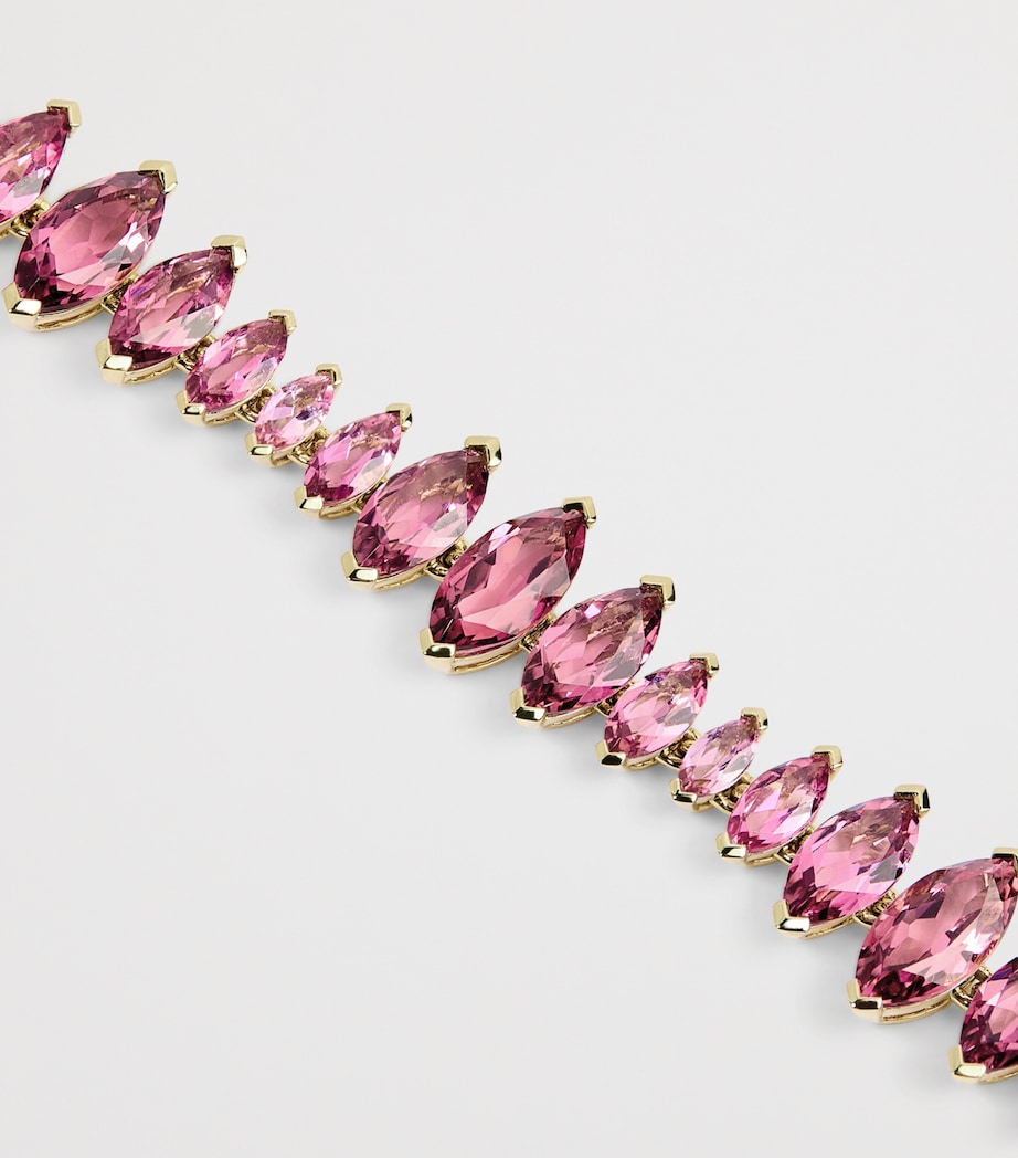Emily P. Wheeler Arashi bracelet in yellow gold with pink sapphires - British product