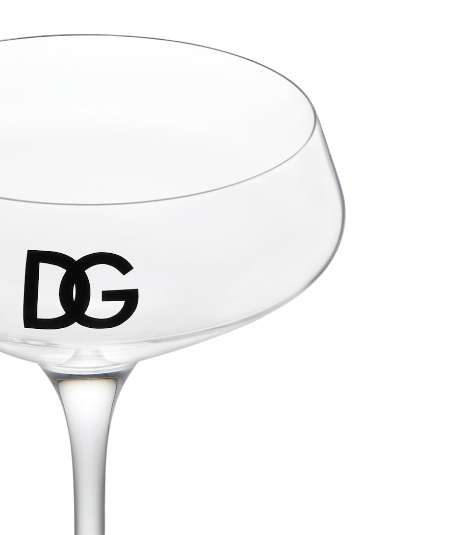 Dolce&Gabbana logo martini glasses set of two, 17cm height - British product
