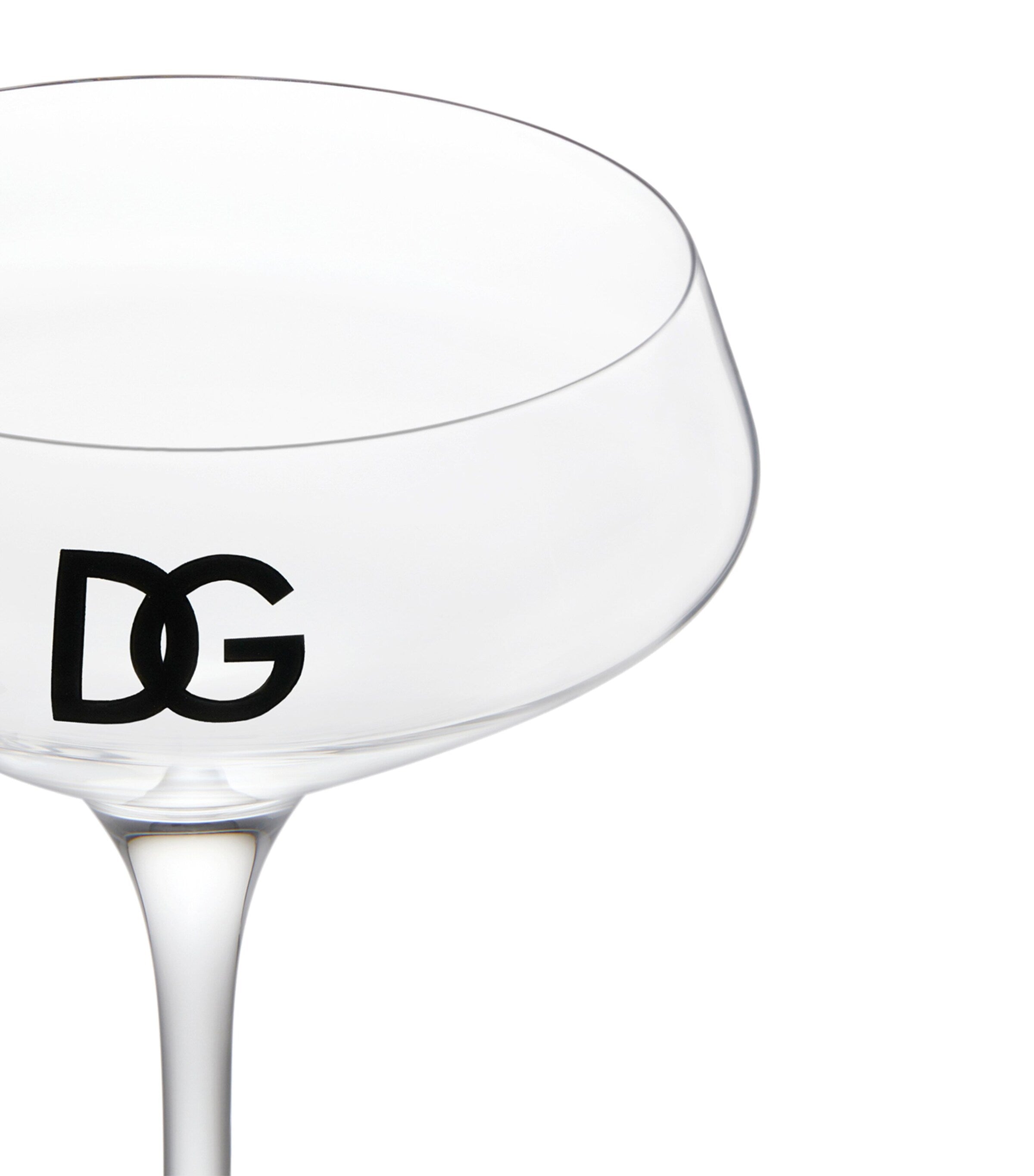 Dolce&Gabbana logo martini glasses set of two, 17cm height - British product