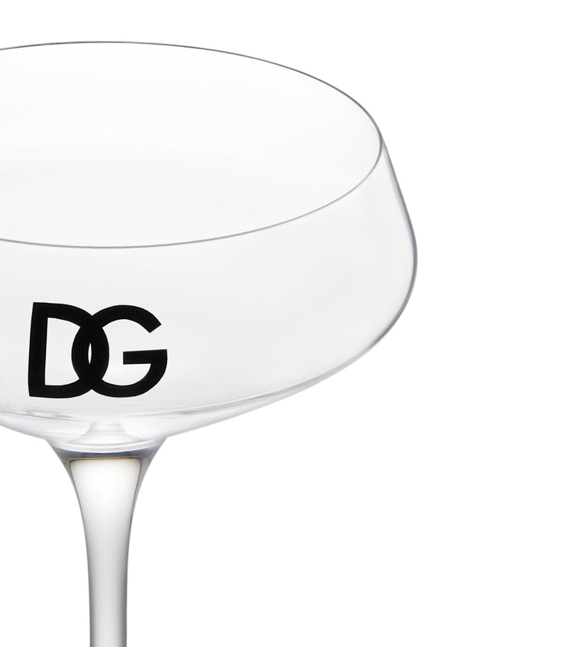 Dolce&Gabbana logo martini glasses set of two, 17cm height - British product