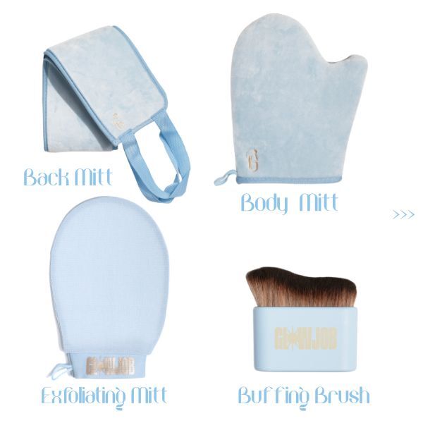 Glowjob tanning kit with extra dark mousse, imported from the UK