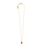 Saint Laurent enamelled strawberry necklace, imported from the UK