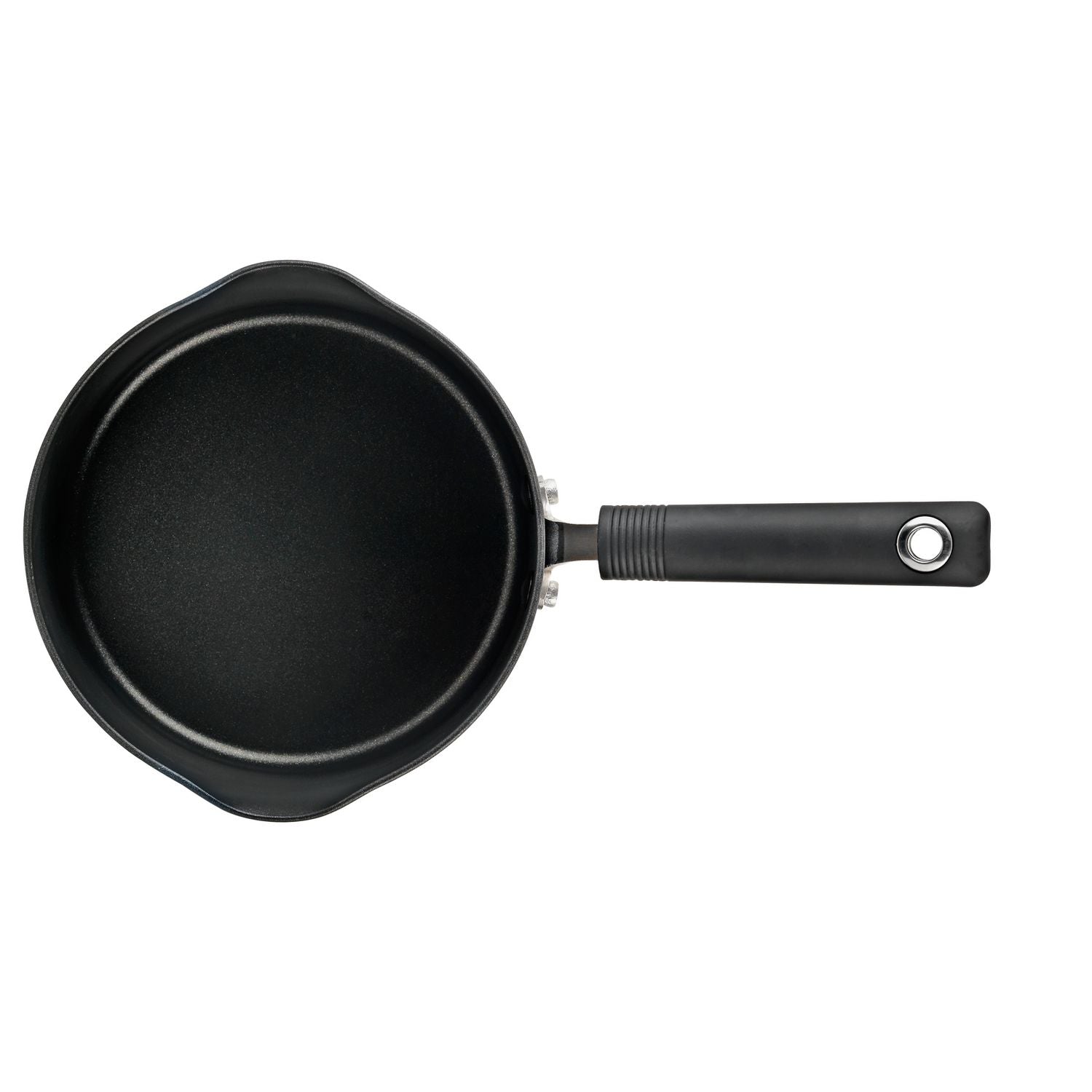 Habitat 20cm aluminium black lidded saucepan, imported from the UK