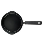 Habitat 20cm aluminium black lidded saucepan, imported from the UK