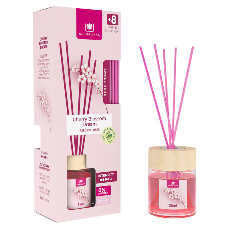 Cristalinas Cherry Blossom Dream reed diffuser, UK version