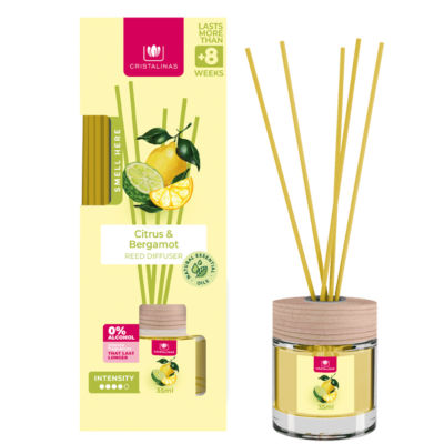 Cristalinas citrus bergamot reed diffuser 35ml - British product