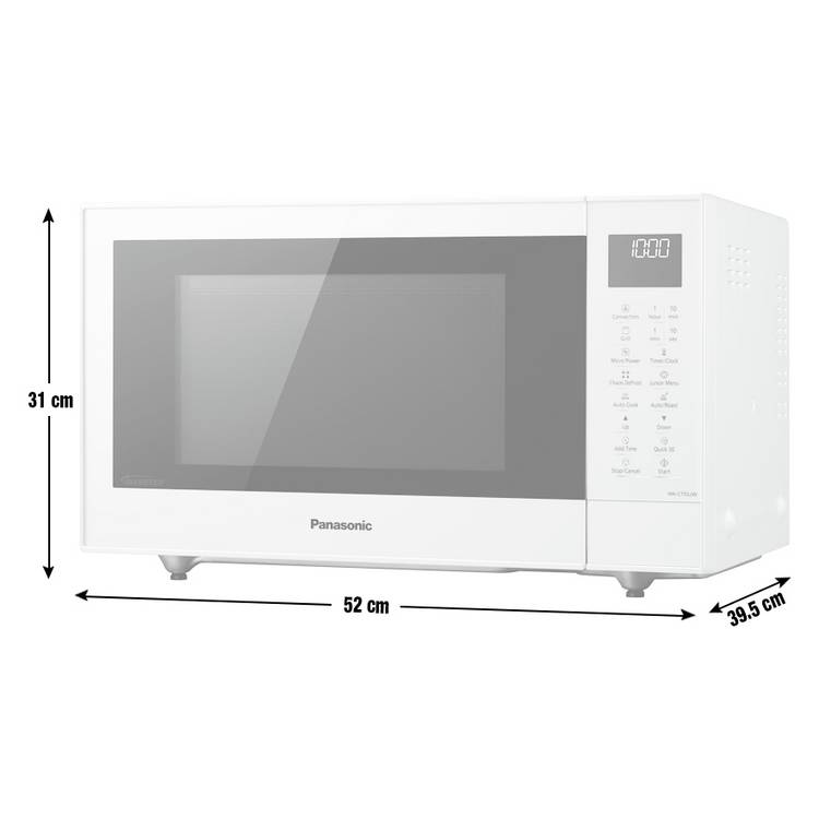White Panasonic combination microwave oven 27L (British brand)