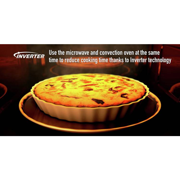 White Panasonic combination microwave oven 27L (British brand)