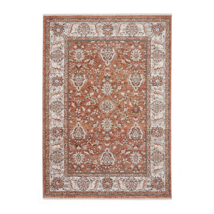 Think Rugs vintage terracotta short pile rug 120x170cm, UK version