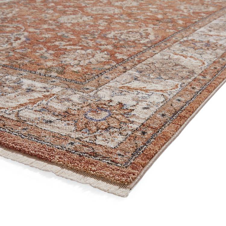 Think Rugs vintage terracotta short pile rug 120x170cm, UK version