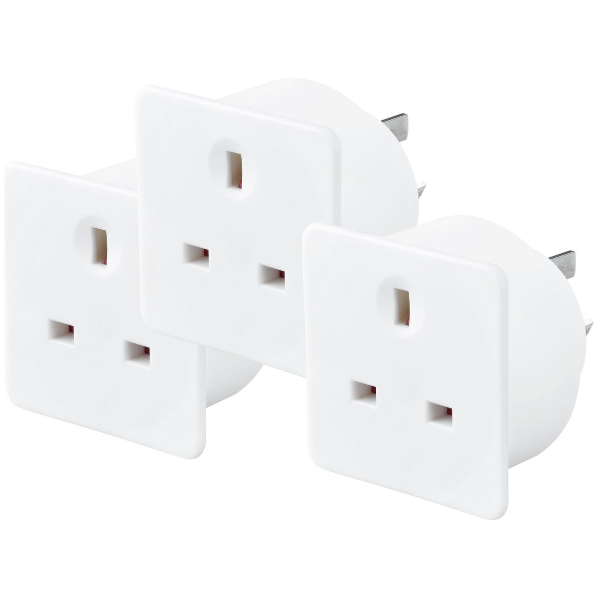 Masterplug travel adaptor 3 pack, imported from the UK