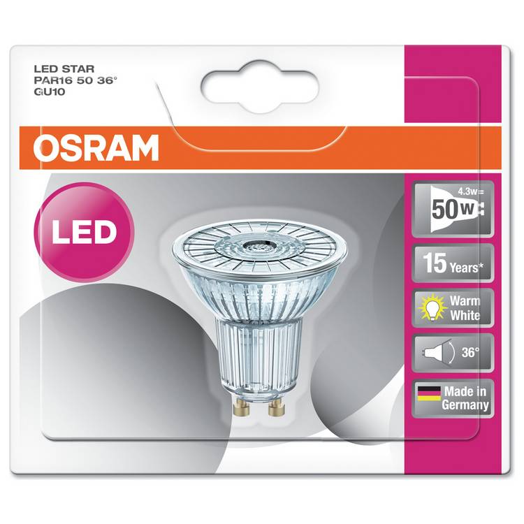 Osram LED GU10 bulb twin pack 5W - British product