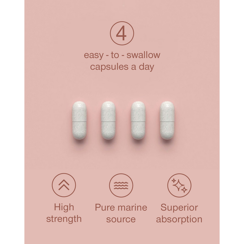 SuperSelf marine collagen hyaluronic acid vitamin C capsules 120 count, UK version