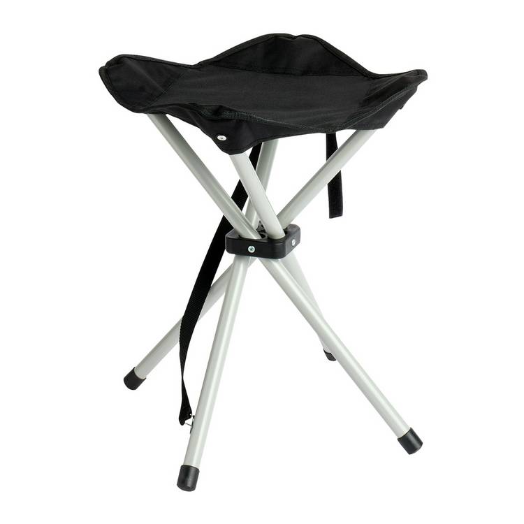 Pro Action folding camping stool black, imported from the UK