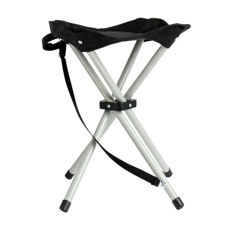 Pro Action folding camping stool black, imported from the UK