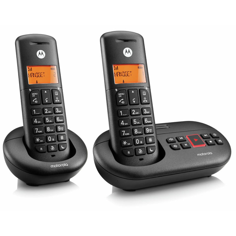 Motorola E212 cordless telephone twin handsets, UK version